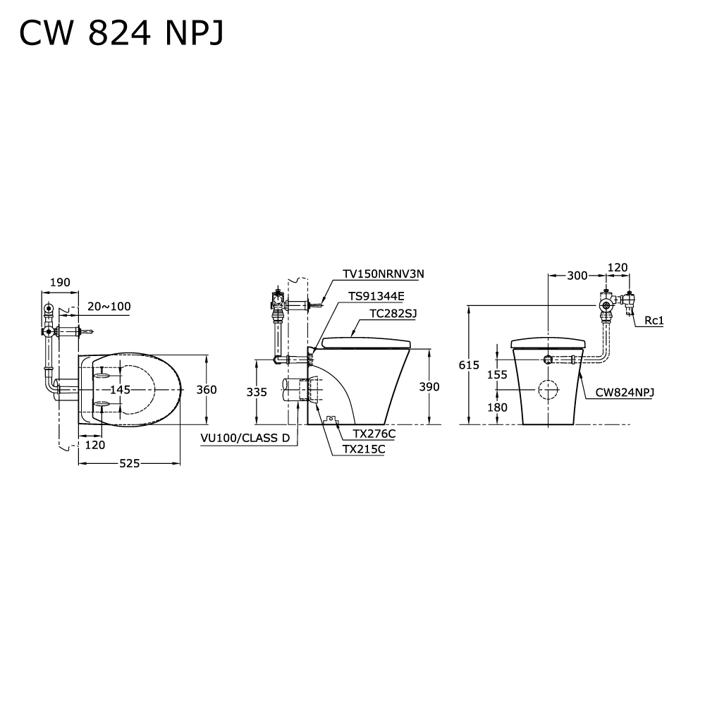 CW824NPJ/TV150NRNV3N